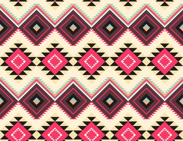 Diseño plano nativo americano de patrones sin fisuras