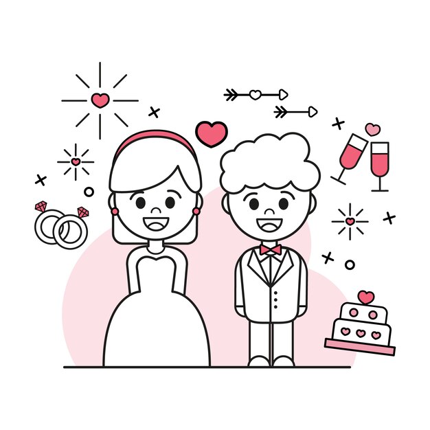 Diseño plano novios