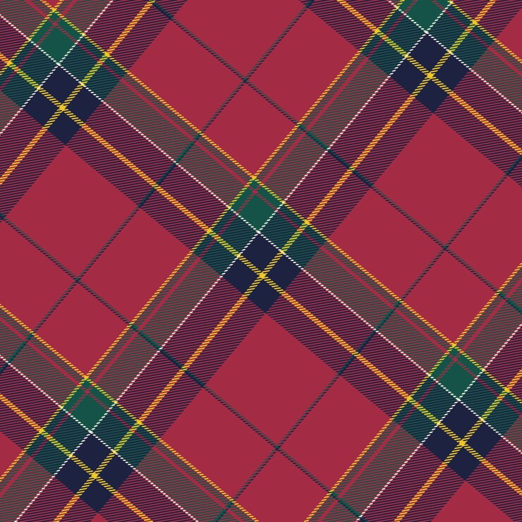 Vector gratuito diseño plano de patrón de cuadros navideños