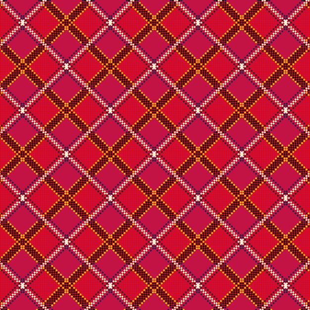 Diseño plano de patrón de cuadros navideños
