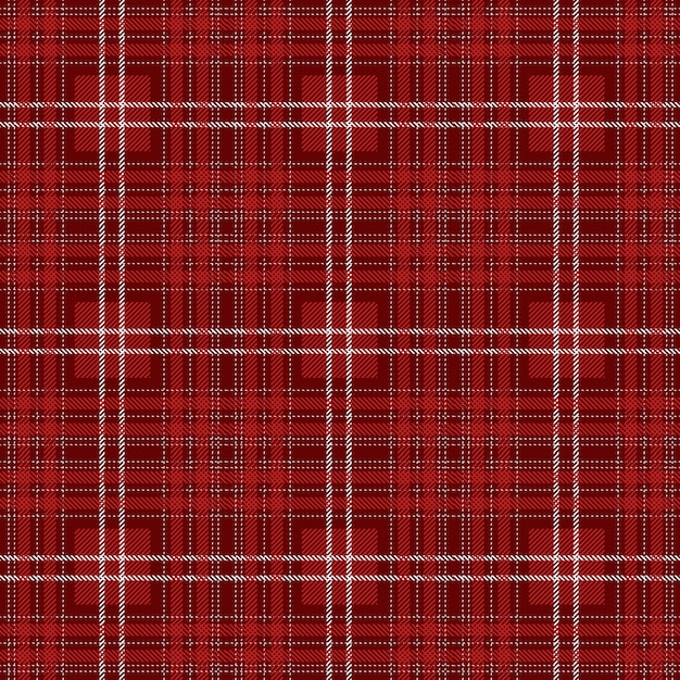Diseño plano de patrón de cuadros navideños