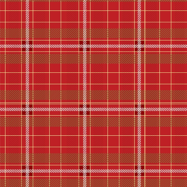 Diseño plano de patrón de cuadros navideños