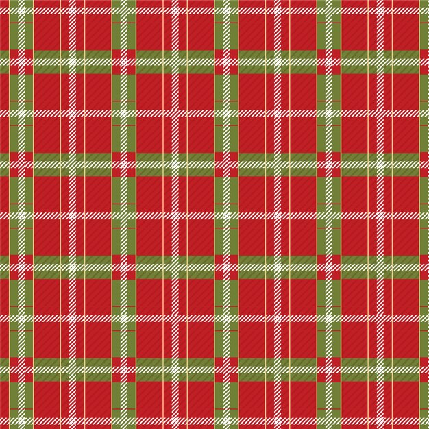 Diseño plano de patrón de cuadros navideños