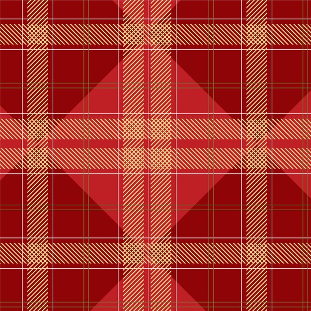 Diseño plano de patrón de cuadros navideños