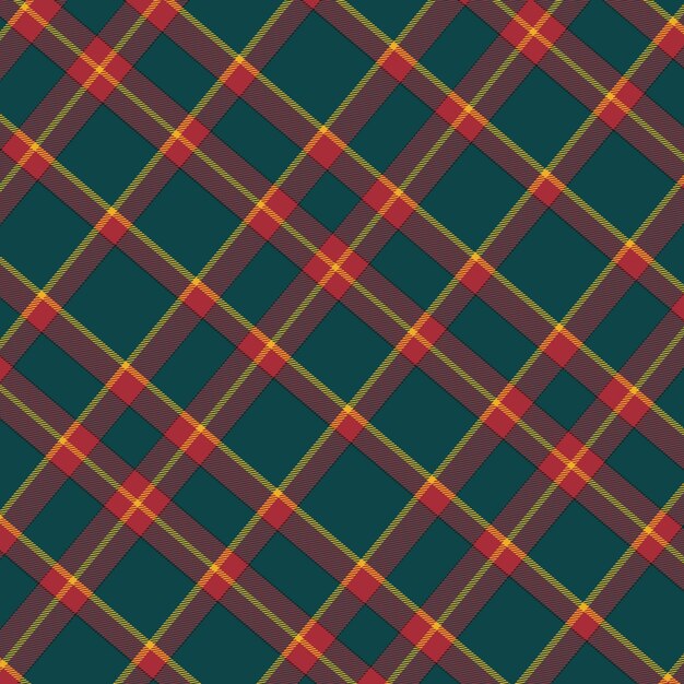 Diseño plano de patrón de cuadros navideños