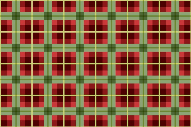 Diseño plano de patrón de cuadros navideños