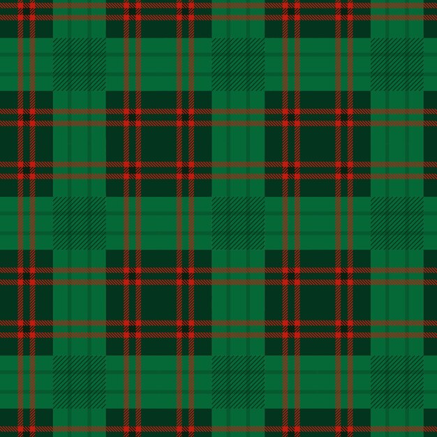 Diseño plano de patrón de cuadros navideños