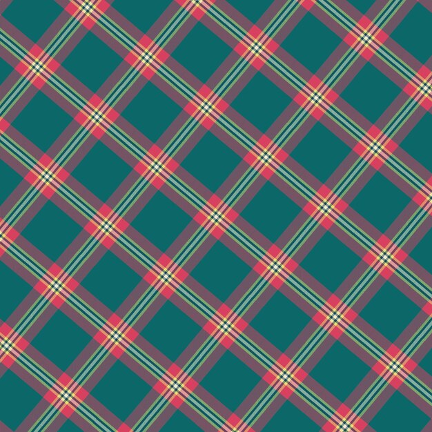 Diseño plano de patrón de cuadros navideños