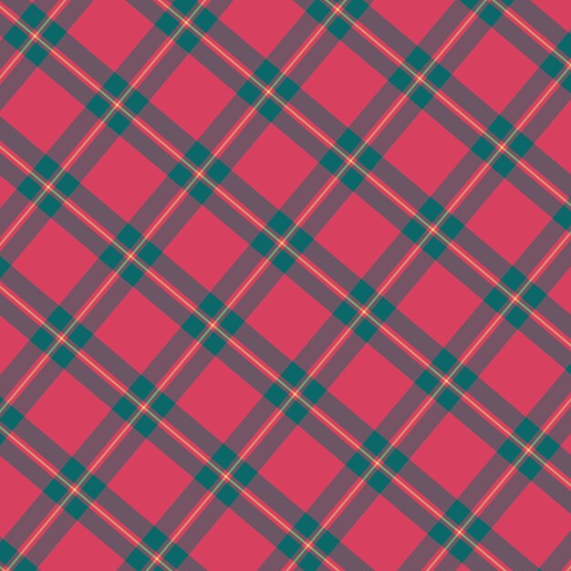 Diseño plano de patrón de cuadros navideños