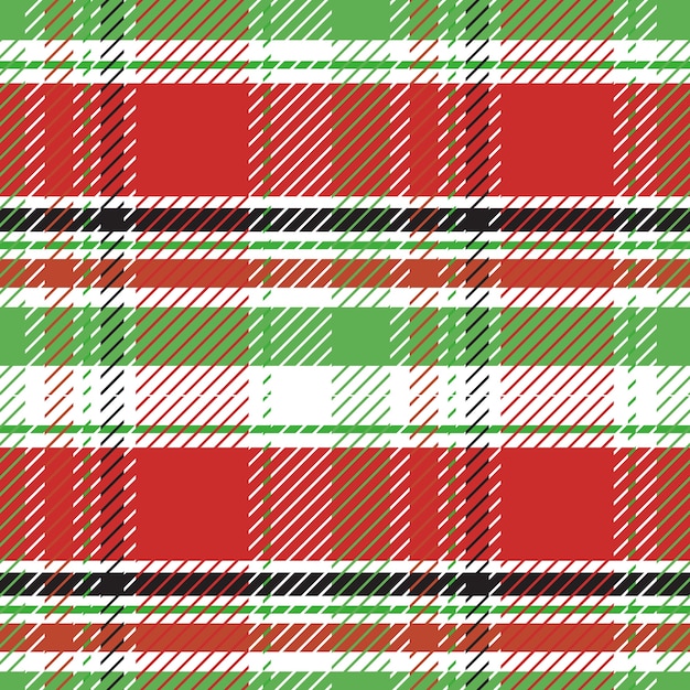 Diseño plano de patrón de cuadros navideños