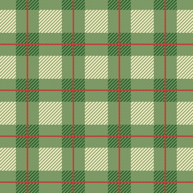 Diseño plano de patrón de cuadros navideños