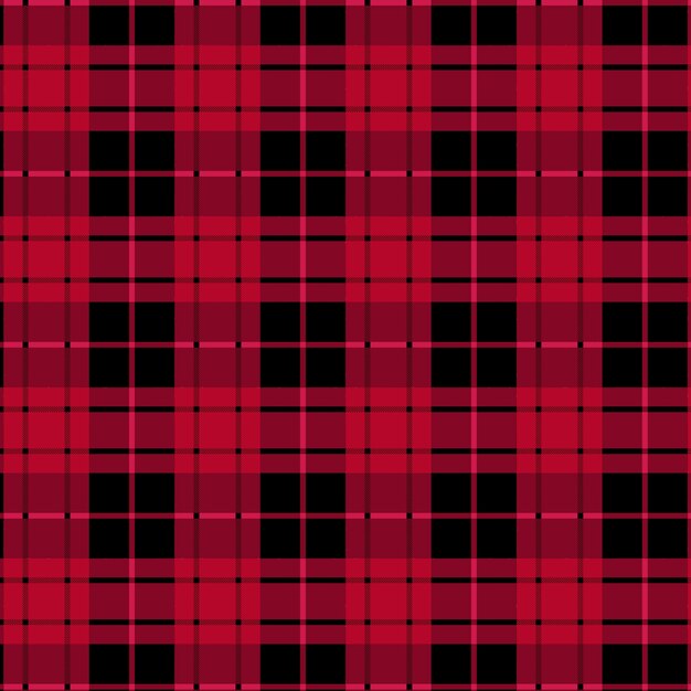Diseño plano de patrón de cuadros navideños