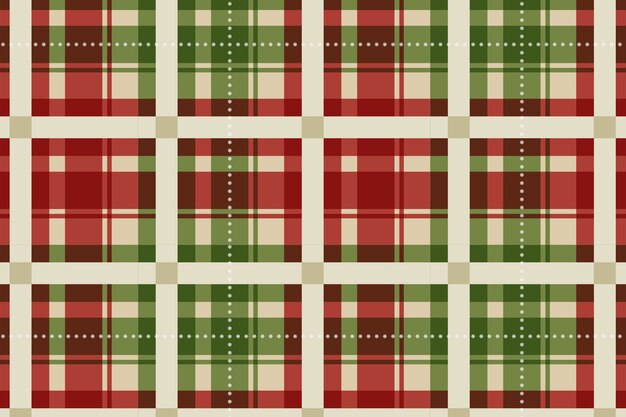 Diseño plano de patrón de cuadros navideños
