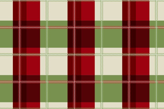 Diseño plano de patrón de cuadros navideños