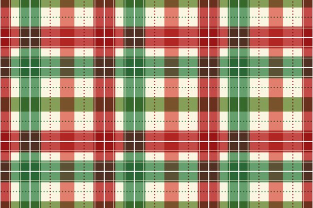 Diseño plano de patrón de cuadros navideños