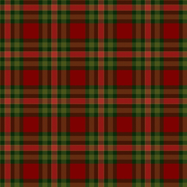 Diseño plano de patrón de cuadros navideños