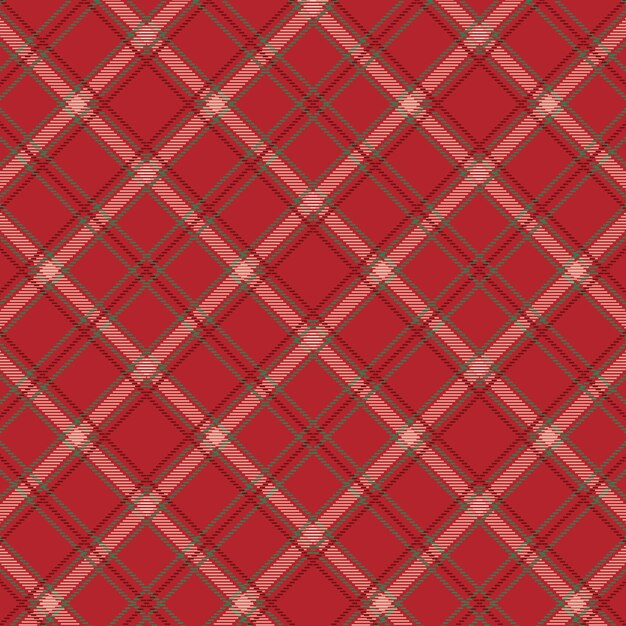 Diseño plano de patrón de cuadros navideños