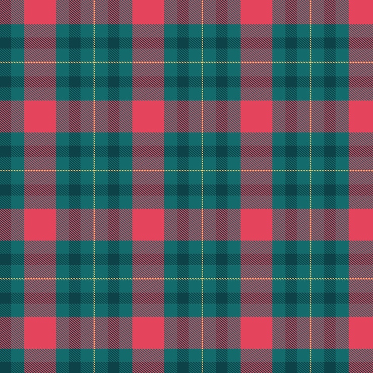 Vector gratuito diseño plano de patrón de cuadros navideños
