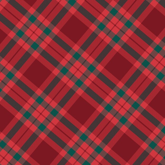 Diseño plano de patrón de cuadros navideños