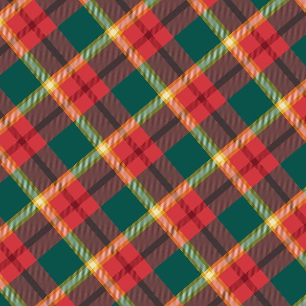 Diseño plano de patrón de cuadros navideños