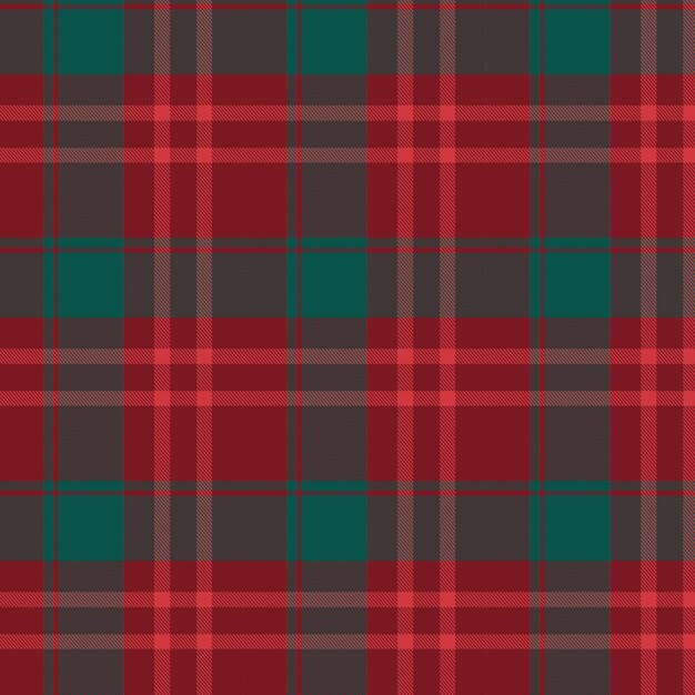 Diseño plano de patrón de cuadros navideños