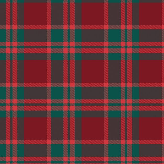 Diseño plano de patrón de cuadros navideños