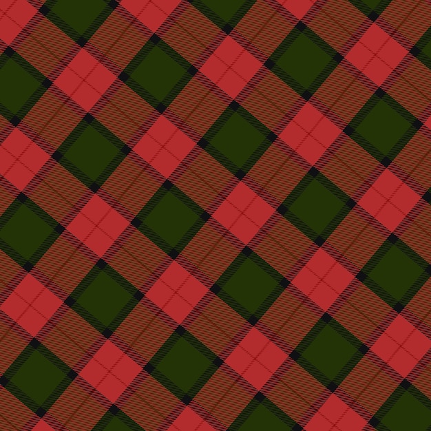 Diseño plano de patrón de cuadros navideños