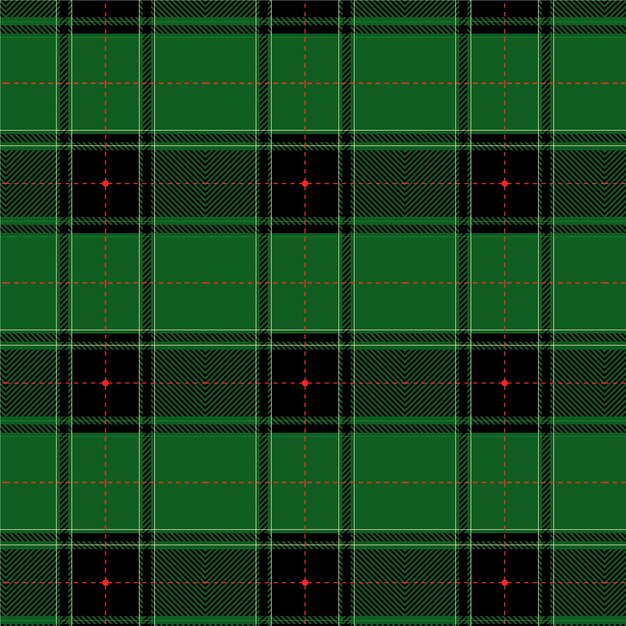 Diseño plano de patrón de cuadros navideños
