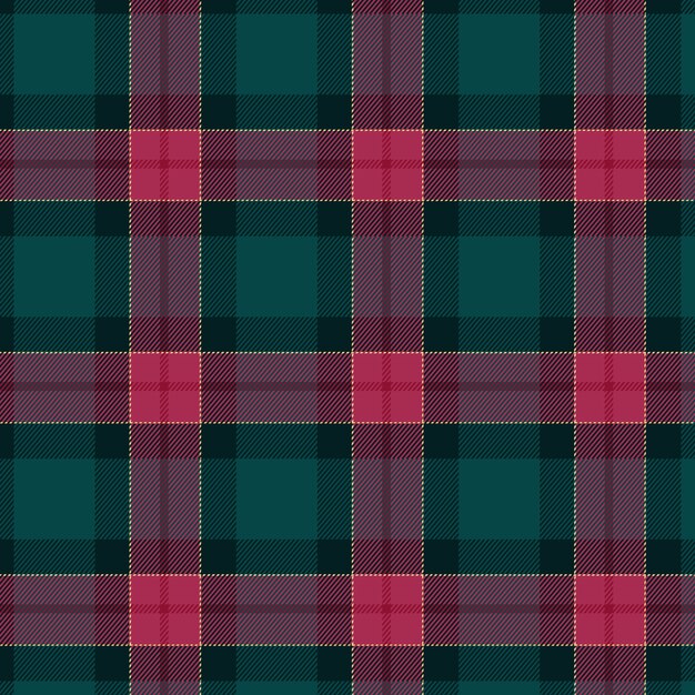 Diseño plano de patrón de cuadros navideños
