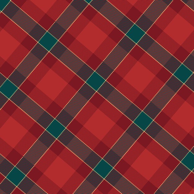 Diseño plano de patrón de cuadros navideños