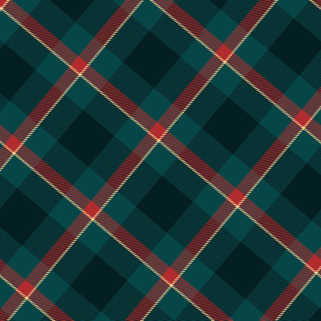Diseño plano de patrón de cuadros navideños