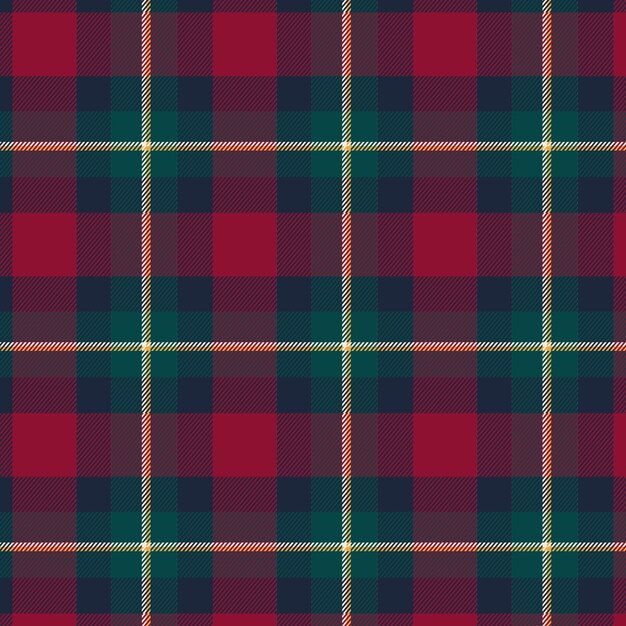 Diseño plano de patrón de cuadros navideños