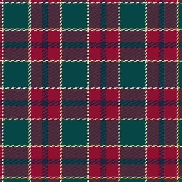 Diseño plano de patrón de cuadros navideños