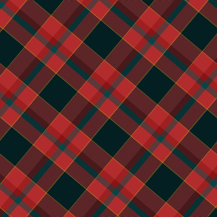 Vector gratuito diseño plano de patrón de cuadros navideños