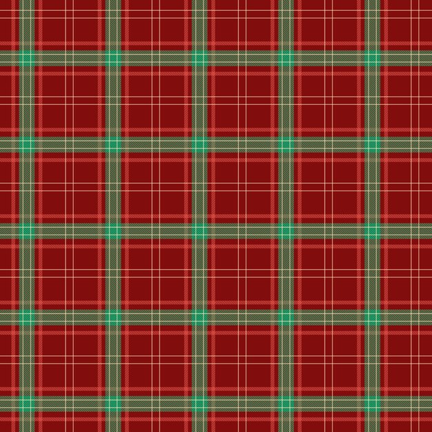 Diseño plano de patrón de cuadros navideños