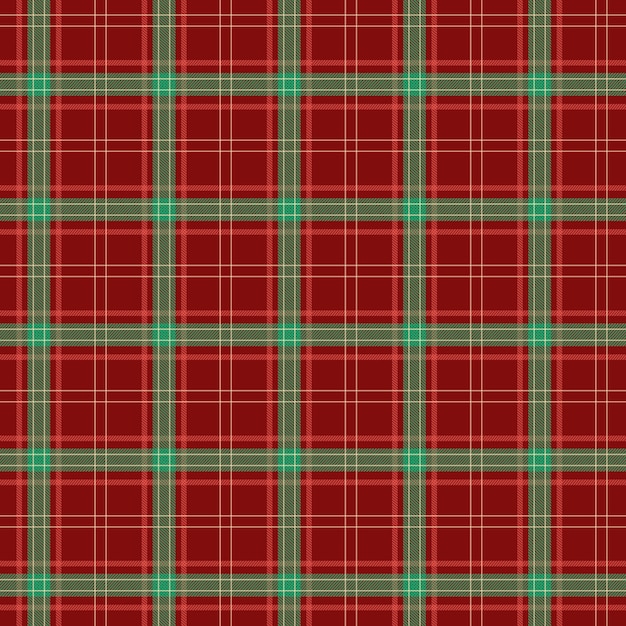 Diseño plano de patrón de cuadros navideños