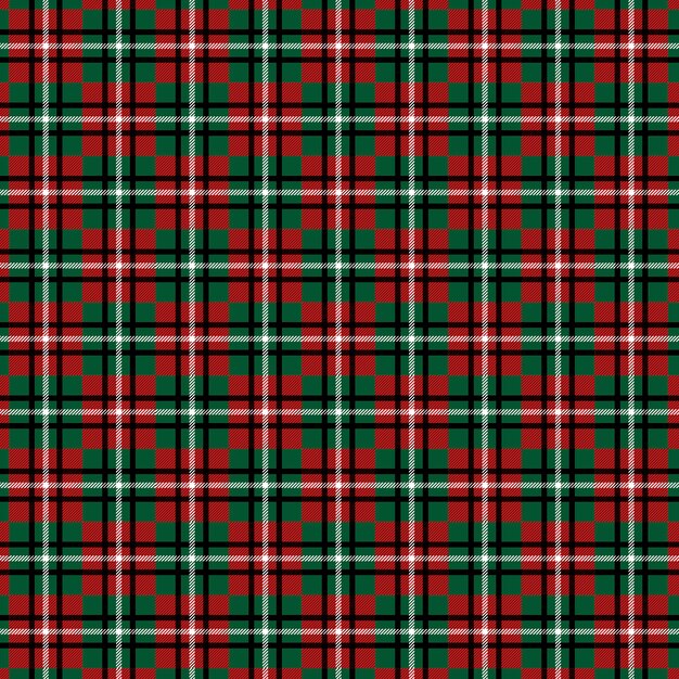 Diseño plano de patrón de cuadros navideños