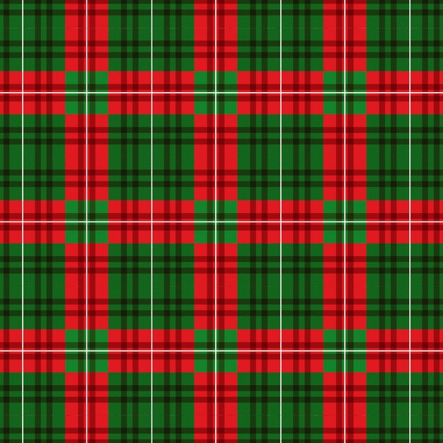 Diseño plano de patrón de cuadros navideños