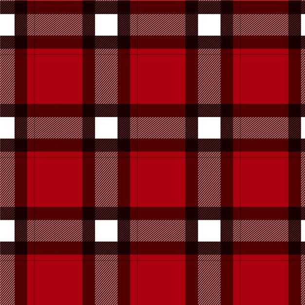 Diseño plano de patrón de cuadros navideños