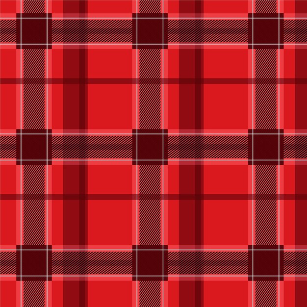 Diseño plano de patrón de cuadros navideños
