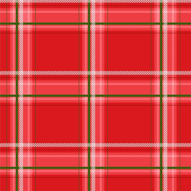 Diseño plano de patrón de cuadros navideños