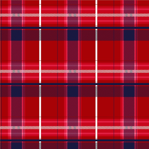 Diseño plano de patrón de cuadros navideños