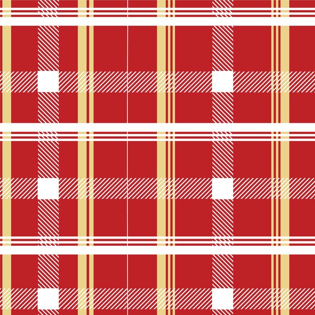 Diseño plano de patrón de cuadros navideños