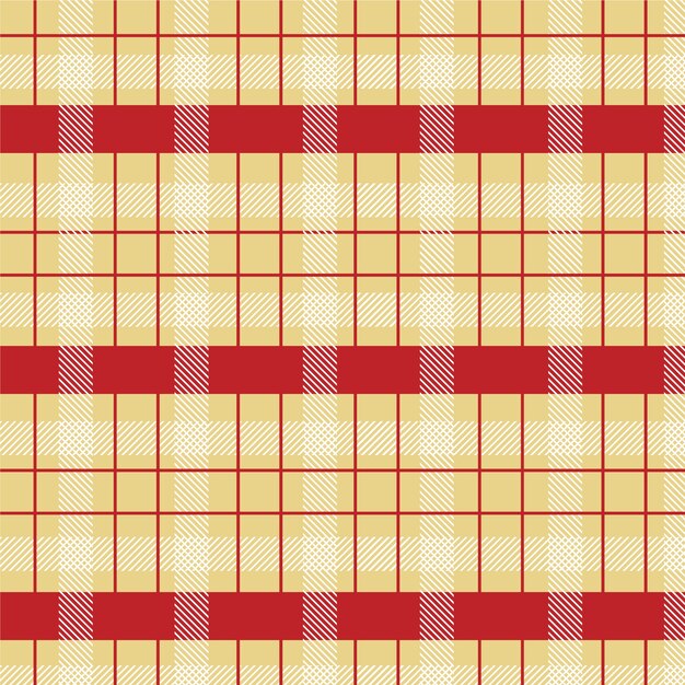 Diseño plano de patrón de cuadros navideños