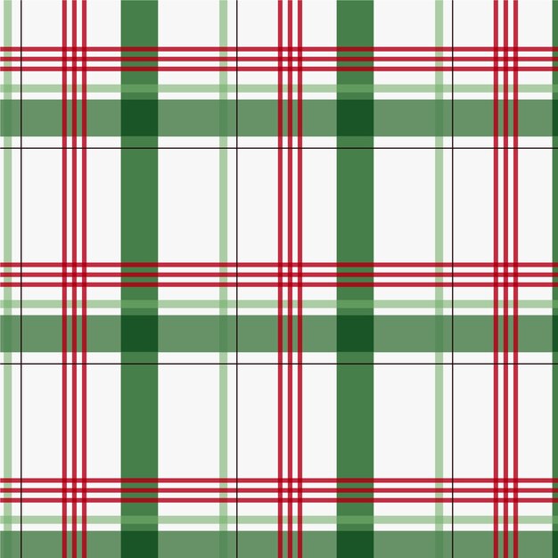 Diseño plano de patrón de cuadros navideños