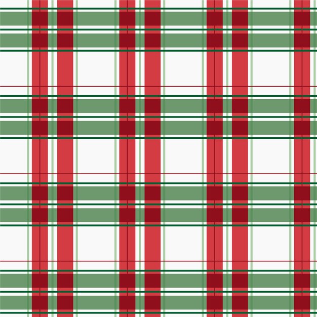 Diseño plano de patrón de cuadros navideños