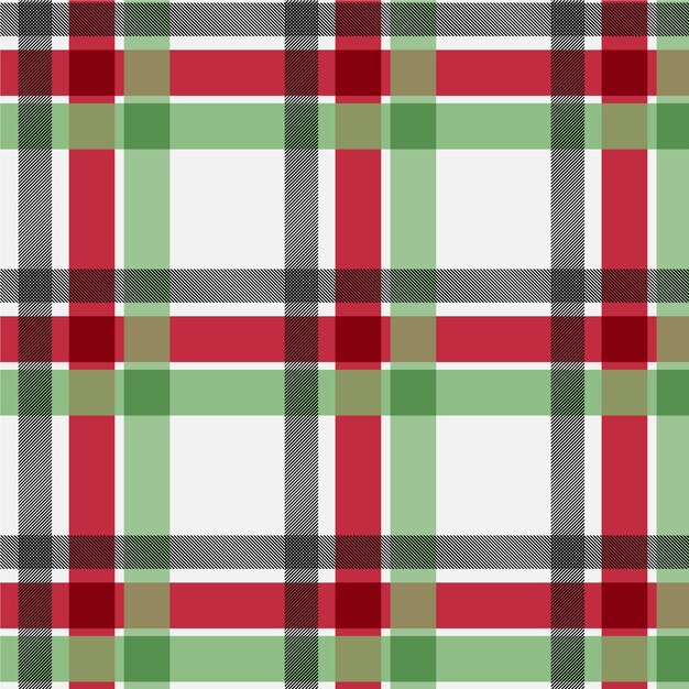 Diseño plano de patrón de cuadros navideños