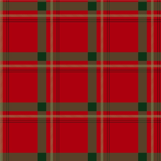 Diseño plano de patrón de cuadros navideños