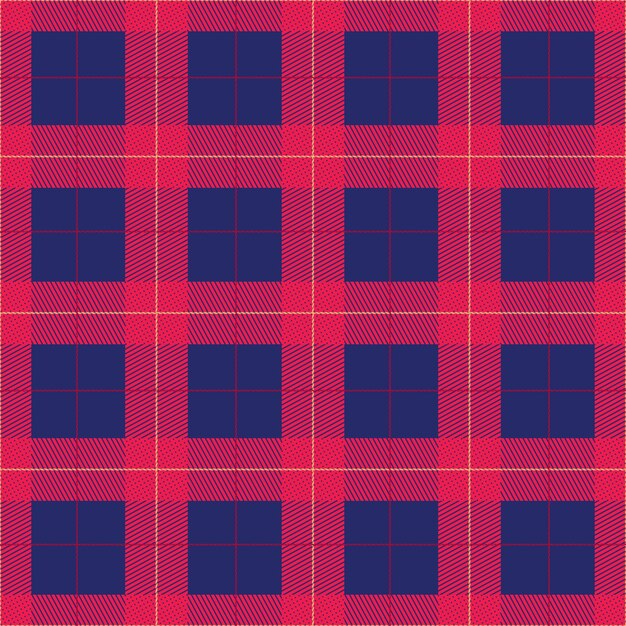 Diseño plano de patrón de cuadros navideños