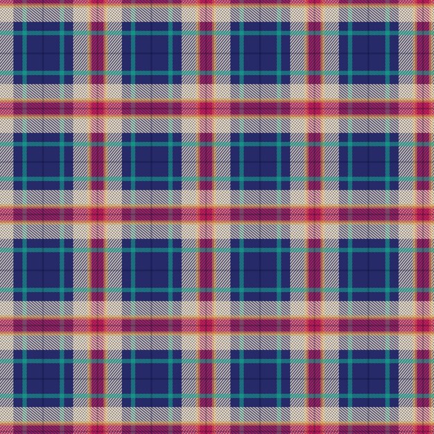 Diseño plano de patrón de cuadros navideños